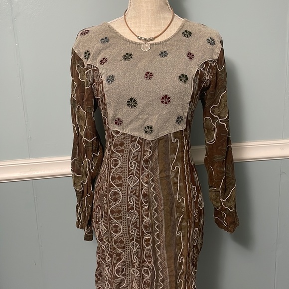 Sacred Threads Dresses & Skirts - Size M, Sacred Threads short boho dress, earth toned, embroidered, lightweight